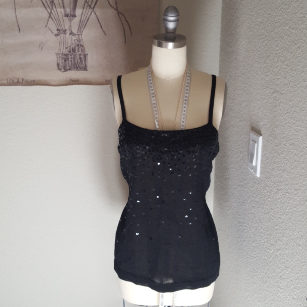Vintage 90's NWT BCBG Sequin Splatter Top